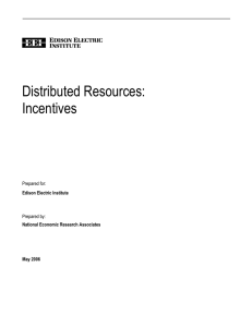 Distributed Resources: Incentives