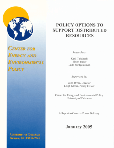 policy options to support distributed resources