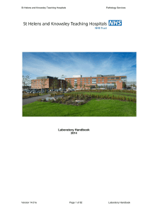 Laboratory Handbook - St Helens and Knowsley Teaching Hospitals