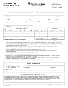 Mail-in or Fax Registration Form