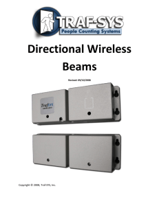 Wireless Directional Beams Manual - Traf-Sys