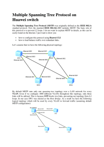 Multiple Spanning Tree Protocol on Huawei switch