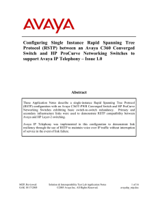 Configuring Single Instance Rapid Spanning Tree Protocol (RSTP