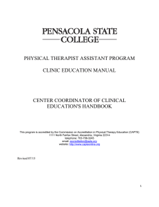 Center Coordinator of Clinical Educations Handbook