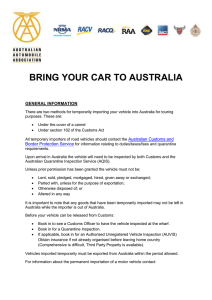 bring your car to australia - Australian Automobile Association