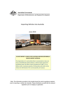 Importing Vehicles into Australia March 2014