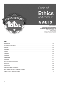 INDEX INTRODUCTION VISION, MISSION AND VALUES