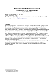 Impedance and admittance measurement using scalar