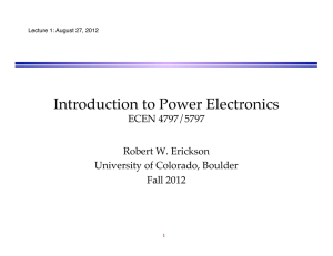 Introduction to Power Electronics