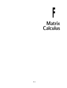 F Matrix Calculus
