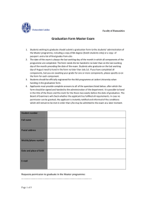 Graduation Form Master Exam