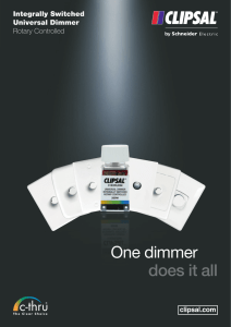 Integrally Switched Universal Dimmer Rotary Controlled