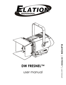 DW FRESNEL™ User Manual