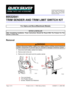 805320a1 trim sender and trim limit switch kit