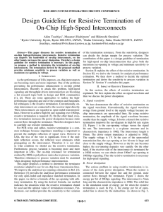 Design Guideline for Resistive Termination of On-Chip High