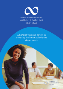 Advancing women`s careers in university mathematical sciences