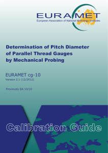 Determination of Pitch Diameter of Parallel Thread Gauges