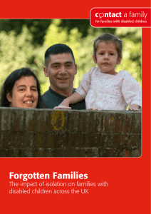 Forgotten families - The impact of isolation on families with disabled