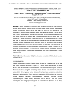 BRIEF: FABRICATION PROCESSES OF SILICON-ON