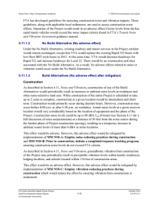 FTA has developed guidelines for assessing construction noise and