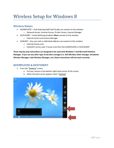 Wireless Setup for Windows 8 - My Kettering