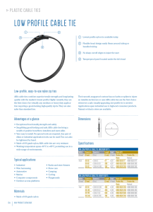 LOW PROFILE CABLE TIE