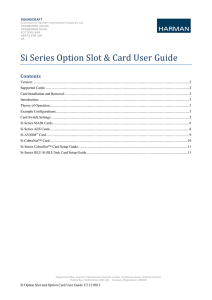 Si Option Slot and Option Card User Guide V2.12