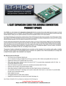 l-slot expansion card for aurora converters product update