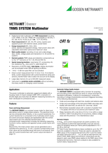 METRAHIT  ENERGY TRMS SYSTEM Multimeter