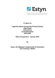 Inspection Report Ysgol Bro Banw Community Primary