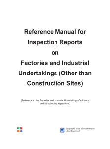 Reference Manual for Inspection Reports on Factories and Industrial
