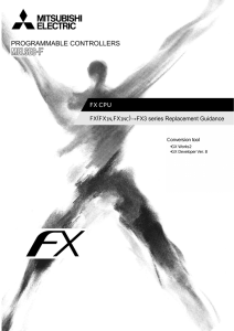 FX(FX1N,FX1NC)→FX3 series Replacement Guidance