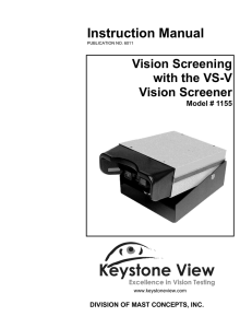 VS-V Manualv.11(standard) - Keystone View Vision Screeners