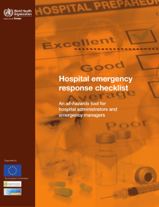 Hospital emergency response checklist - WHO/Europe