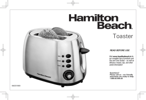 Toaster - Hamilton Beach