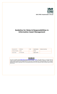 Roles and responsibilities for information asset management