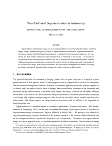 Wavelet-Based Superresolution in Astronomy
