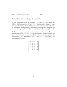 Exam 4 Math 375 Spring 2014 Name: Instructions: Use