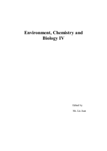 Environment, Chemistry and Biology IV