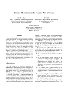 Patterns of Equidistant Letter Sequence Pairs in Genesis