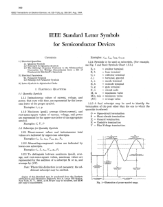 IEEIE Standard Letter Symbols for Semiconductor