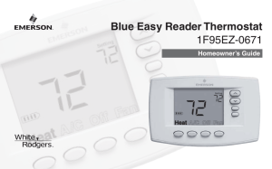 Blue Easy Reader Thermostat 1F95EZ-0671