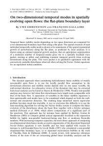 On two-dimensional temporal modes in spatially evolving open