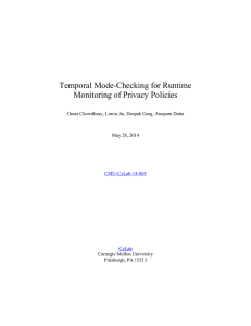 Temporal Mode-Checking for Runtime Monitoring of Privacy Policies