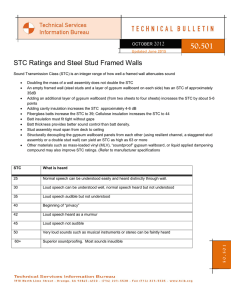 STC Ratings and Steel Stud Framed Walls