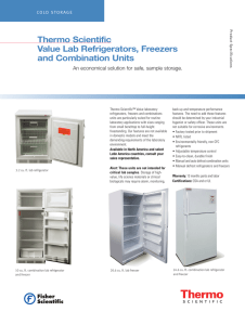 Thermo Scientific Value Lab Refrigerators, Freezers and