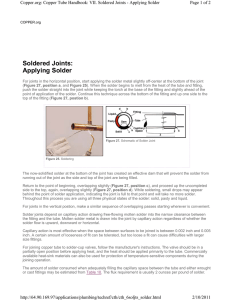Soldered Joints: Applying Solder