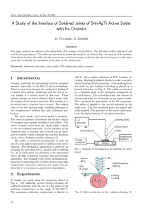 A Study of the Interface of Soldered Joints of SnInAgTi Active Solder