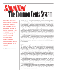 Simplified Common Cents System