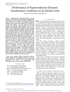 Performance of Superconductor Dynamic Synchronous Condenser
